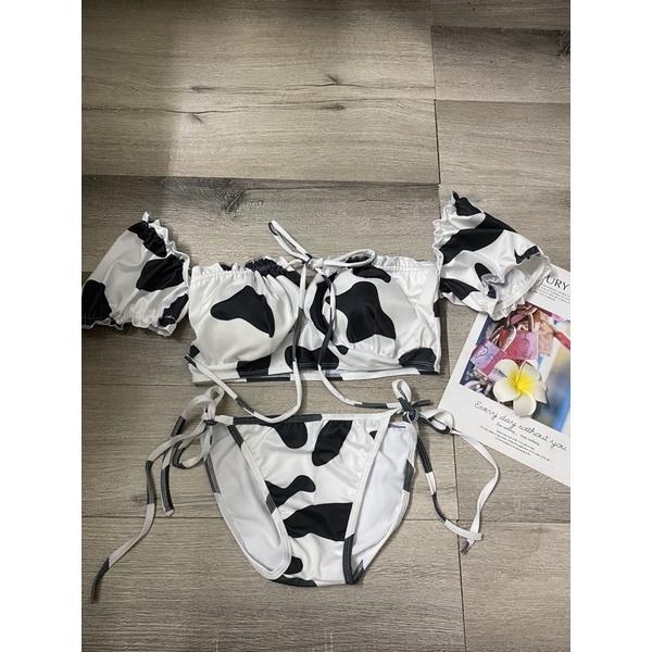 Set bikini 2 mảnh quần chip áo bèo tay con xinh xắn hh