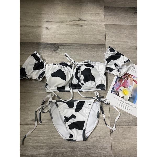 Set bikini 2 mảnh quần chip áo bèo tay con xinh xắn hh