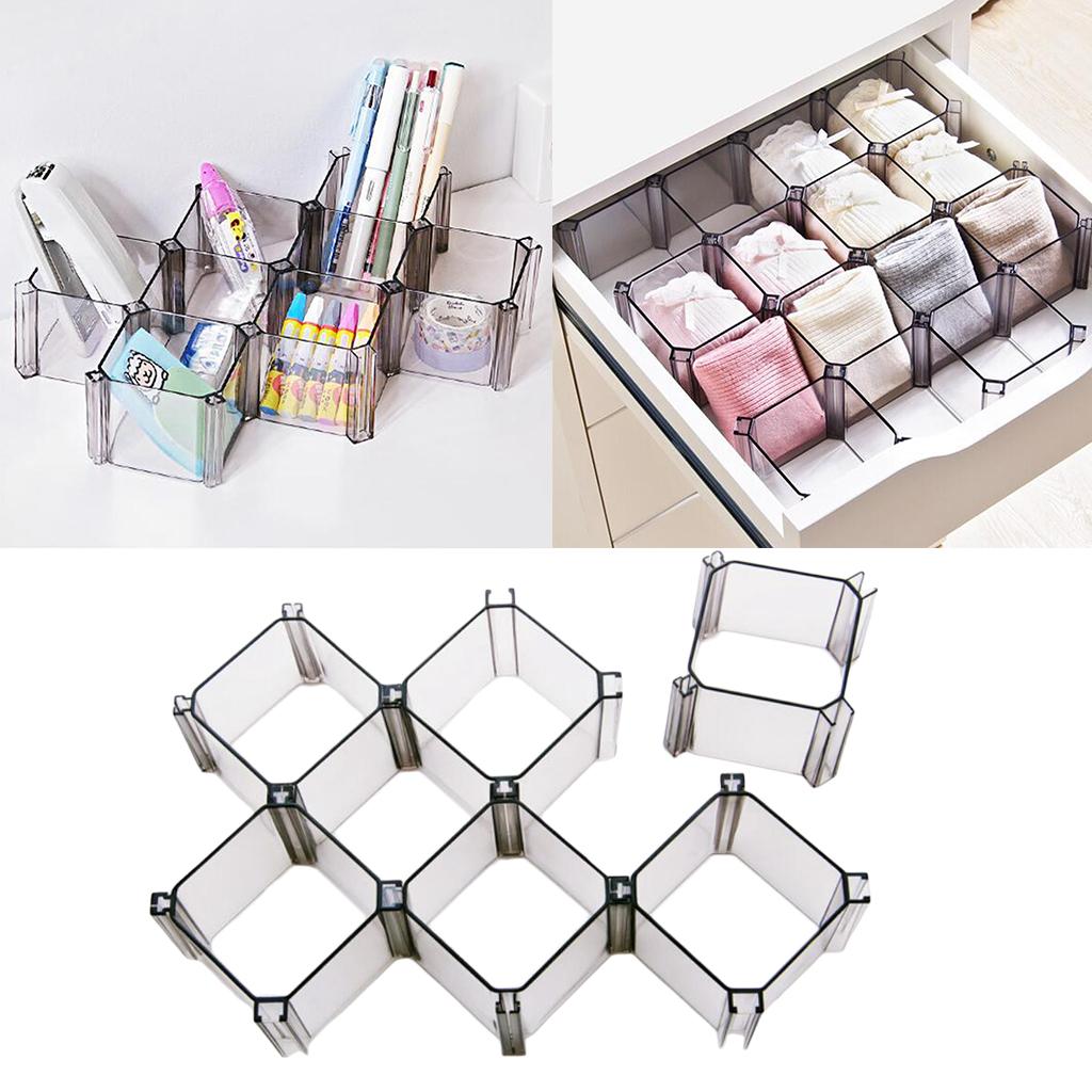 12pcs DIY Honeycomb Closet Organizer Drawer Dividers Partition Cabinet Boxes
