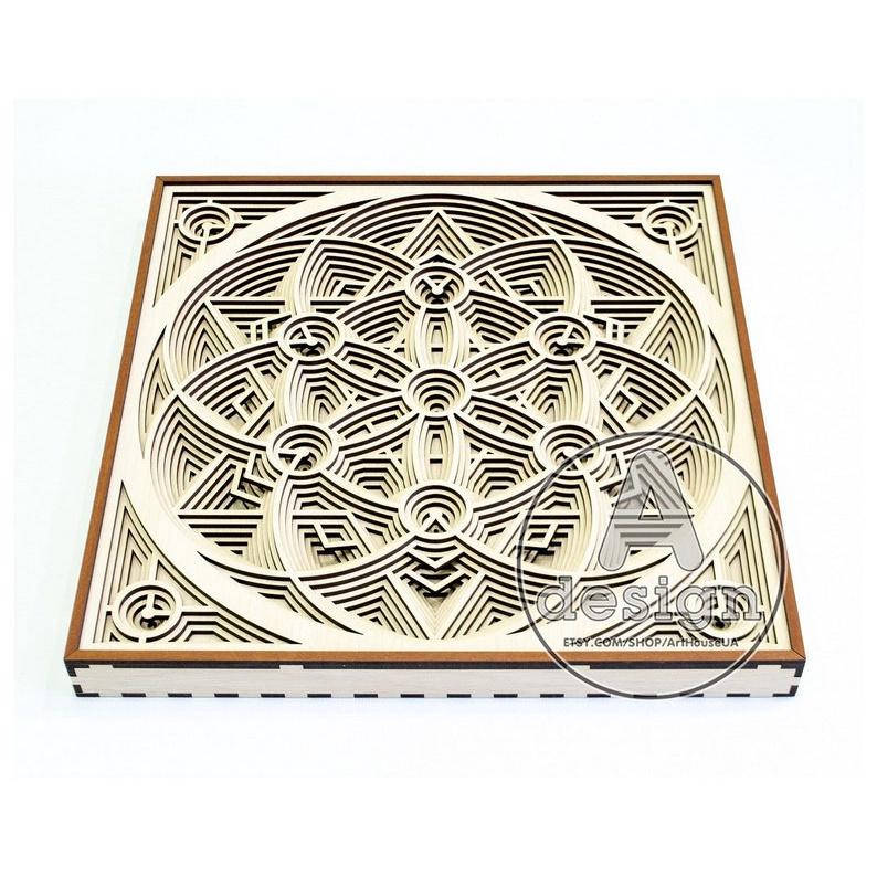 Tranh gỗ lắp ghép Mandala mẫu 07
