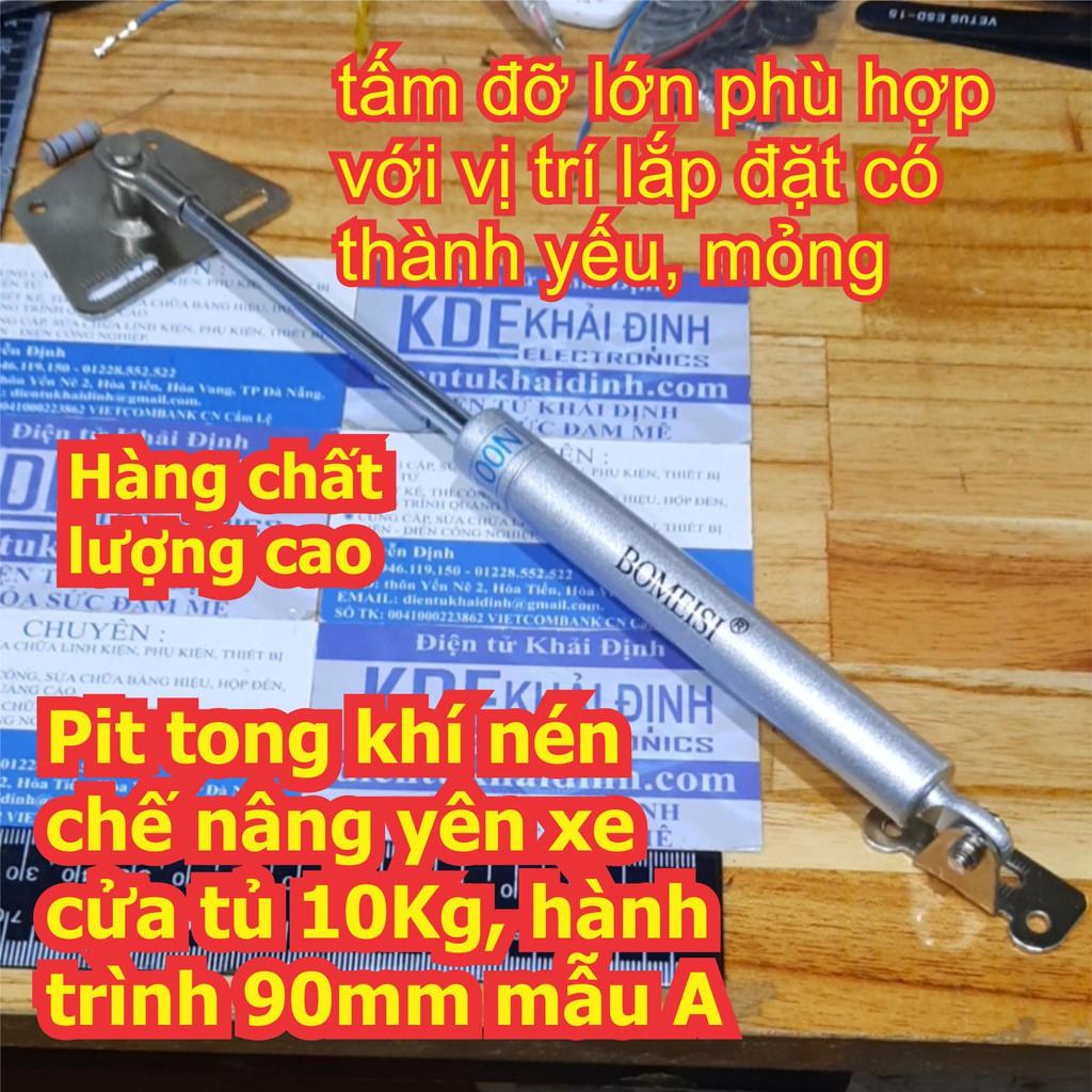 Cây trợ lực thanh Pit tong khí nén chế nâng yên xe cửa tủ 10Kg, hành trình 90mm mẫu A kde6926