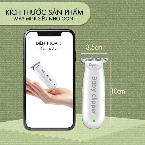 Tông Đơ Cắt Tóc Cho Bé Kemei 1319 Nhỏ Gọn Tiện Lợi