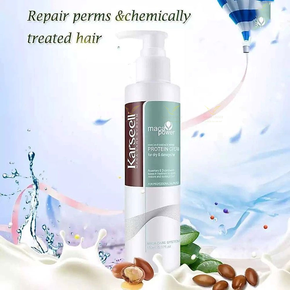 Kem Dưỡng Ẩm Xả Khô PROTEIN KARSEELL MACA 200ML Phục Hồi Chăm Sóc Tóc Hư tổn, Khô Sơ Mùi Thơm Lâu