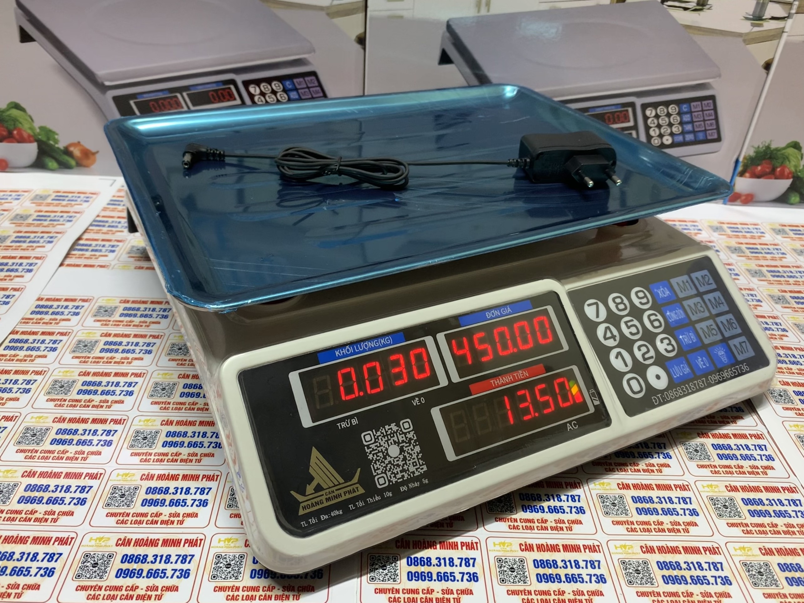 Cân điện tử tính tiền HOÀNG MINH PHÁT 40kg HM838 phù hợp cân hỏa quả, đồ dùng, thực phẩm