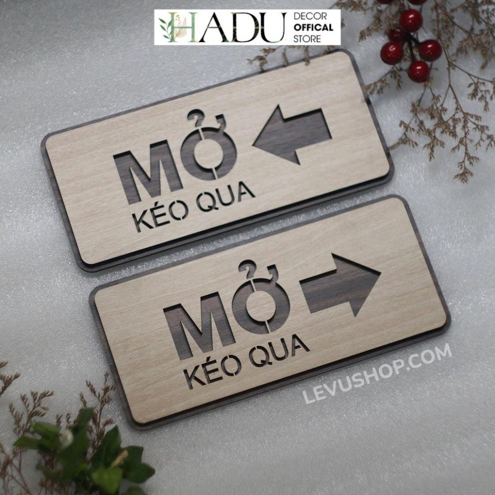 Bảng gỗ đóng mở cửa kéo qua trái phải Hadu DECOR-TP05 - HaduDecor