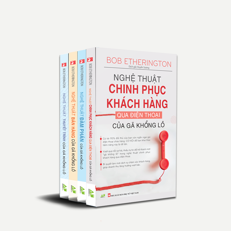 Sách Bán Hàng: Nghệ Thuật Bán Hàng Qua Điện Thoại, Nghệ Thuật Thuyết Trình, Nghệ Thuật Đàm Phán Và Nghệ Thuật Bán Hàng Của Gã Khổng Lồ (Bộ 4 Cuốn)