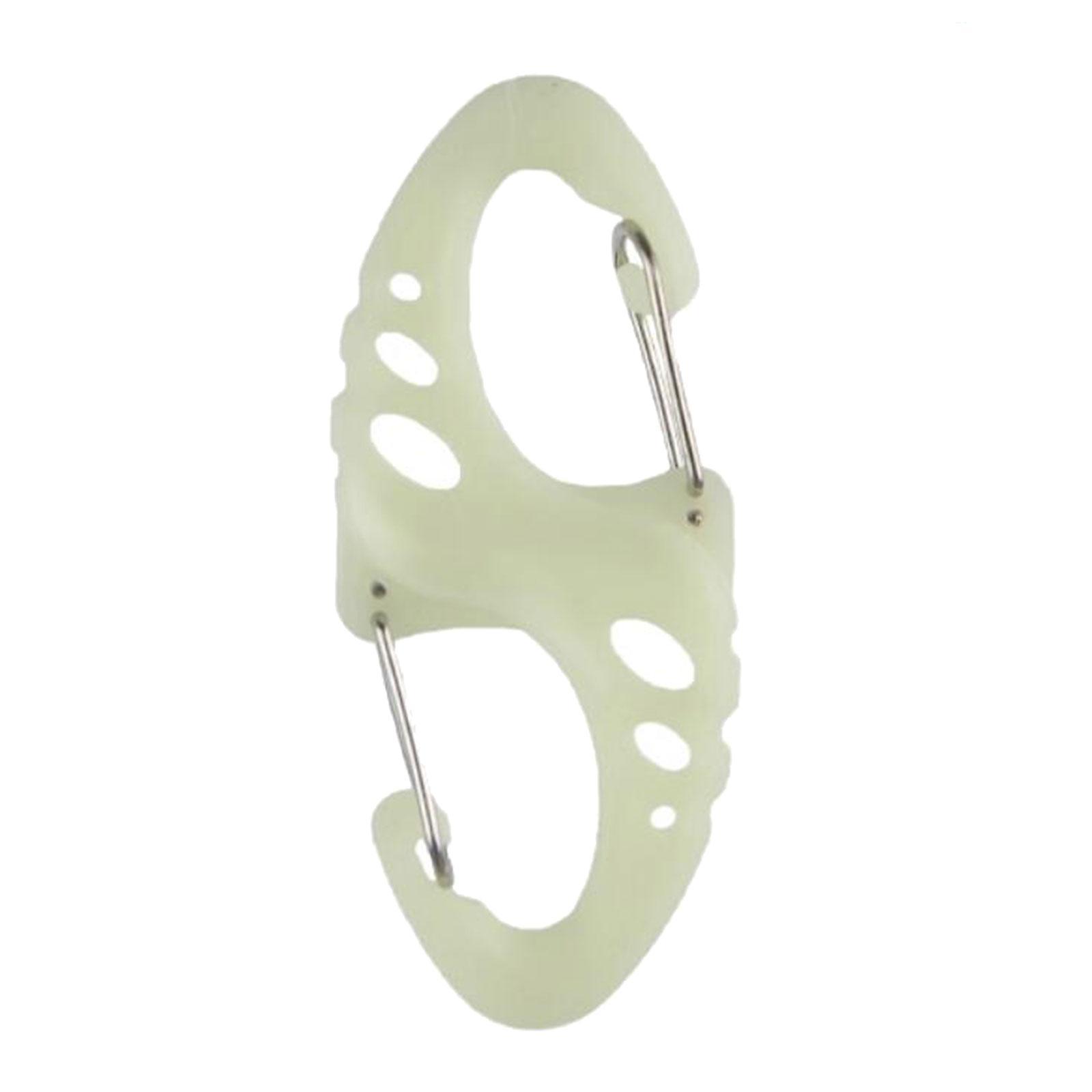 Luminous Diving Carabiner Clip Glowing Carabiner Hook Scuba Diving Hook Diving Buckle Double Ended Snap Hooks for Key Chain