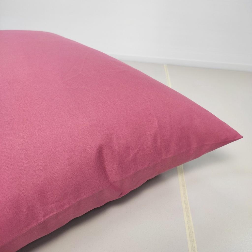 Vỏ gối ngủ cotton tici 50x70cm giá rẻ vải tốt màu hồng mận