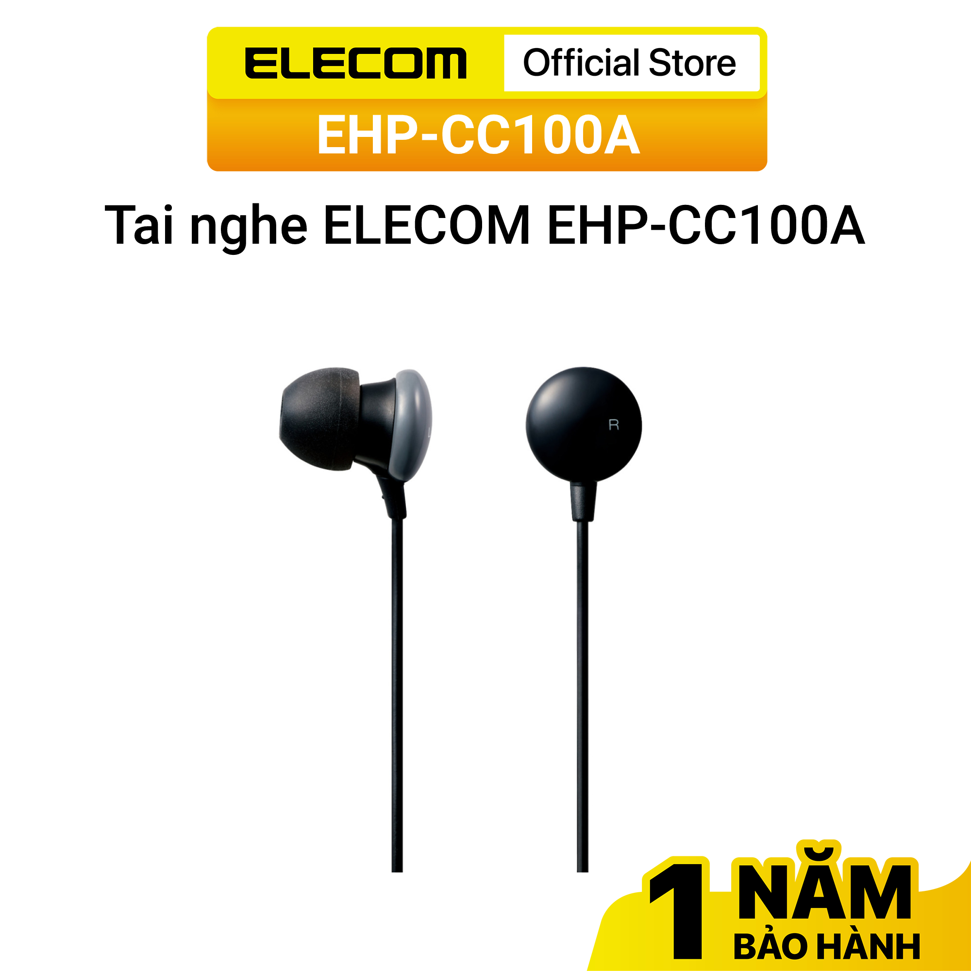 Tai Nghe Nhét Tai Có Dây ELECOM EHP-CC100A - Hàng chính hãng