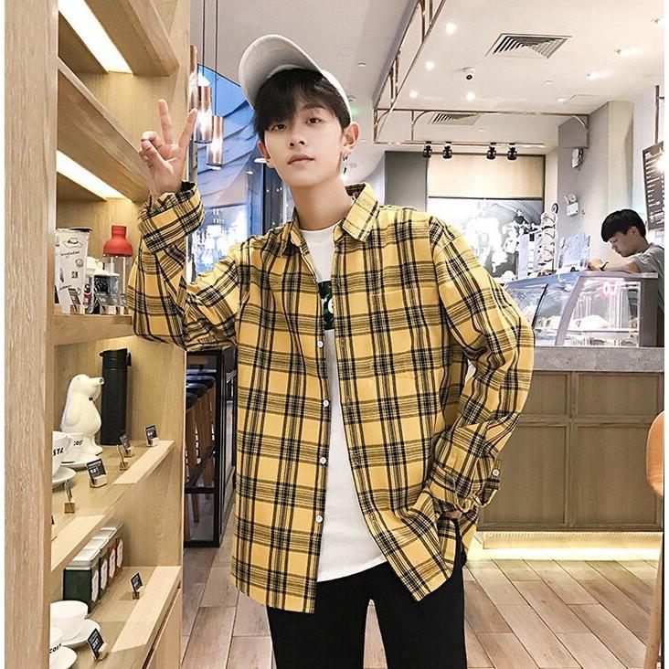 Áo sơmi Caro Unisex form rộng nam nữ phong cách ulzzang wind