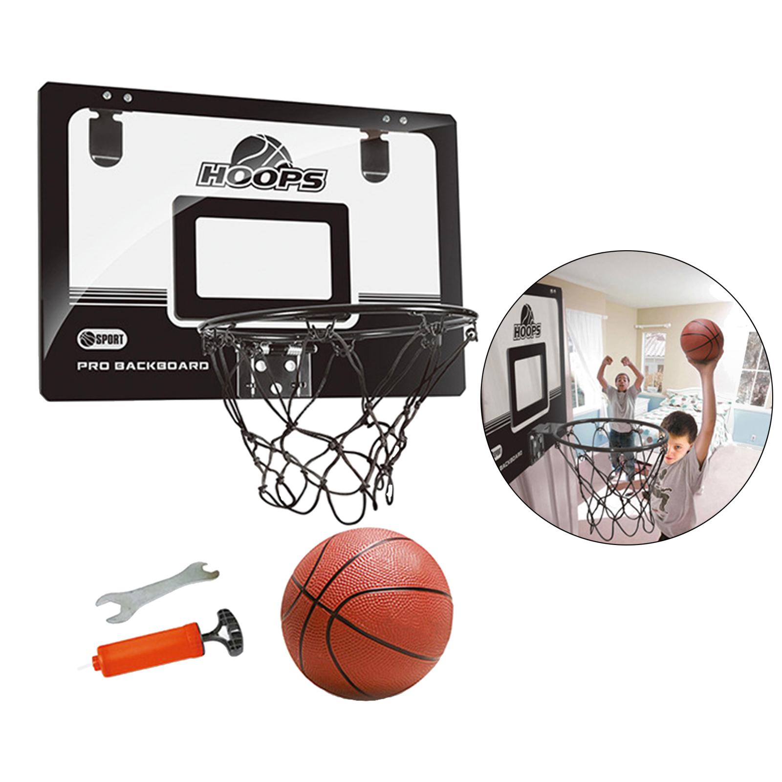 Mini Basketball Hoop Pre-Assembled Portable Over The Door with Flexed Rim Includes Mini Basketball with Pump for Indoor and Wall Indoor Sports Game