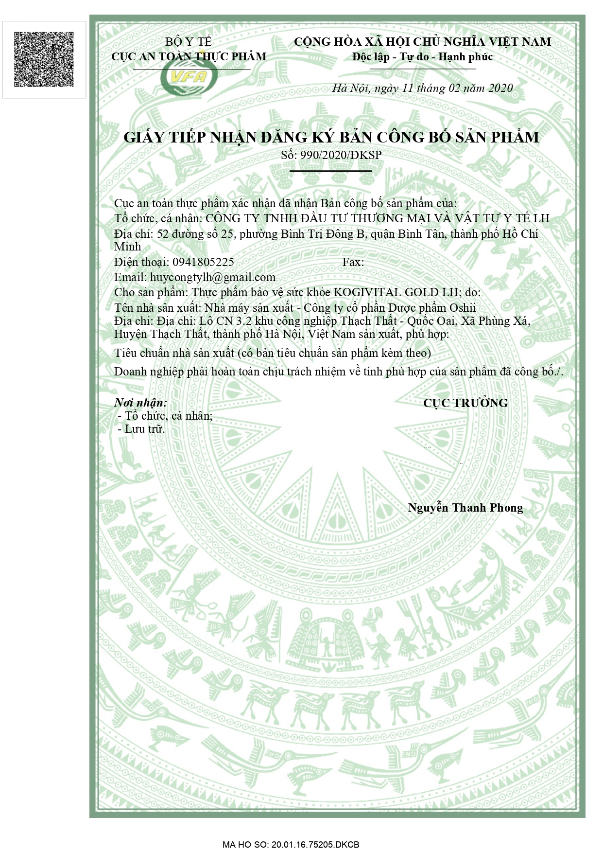 Viên Uống Bồi Bổ Cơ Thể Kogivital Gold LH