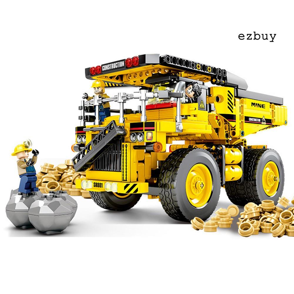 Đồ Chơi Lắp Ráp Xe Tải Công Trường Diy Cho Bé