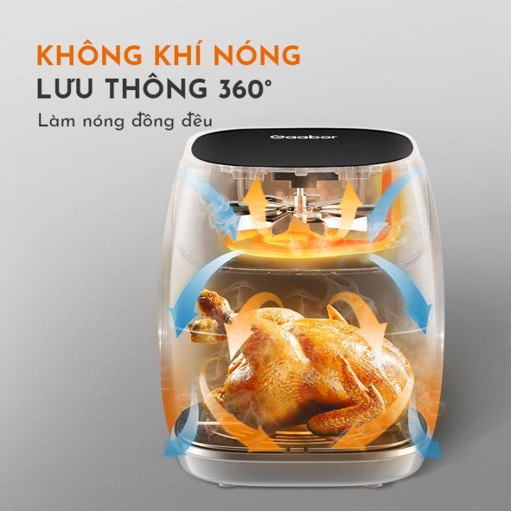 Nồi chiên không dầu điện tử GAABOR GA-E6A dung tích 6L công suất mạnh 1500W - Hàng chính hãng