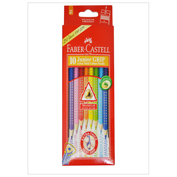 Faber-Castell-116260-Chì Màu Junior Grip - 10 Màu Dài