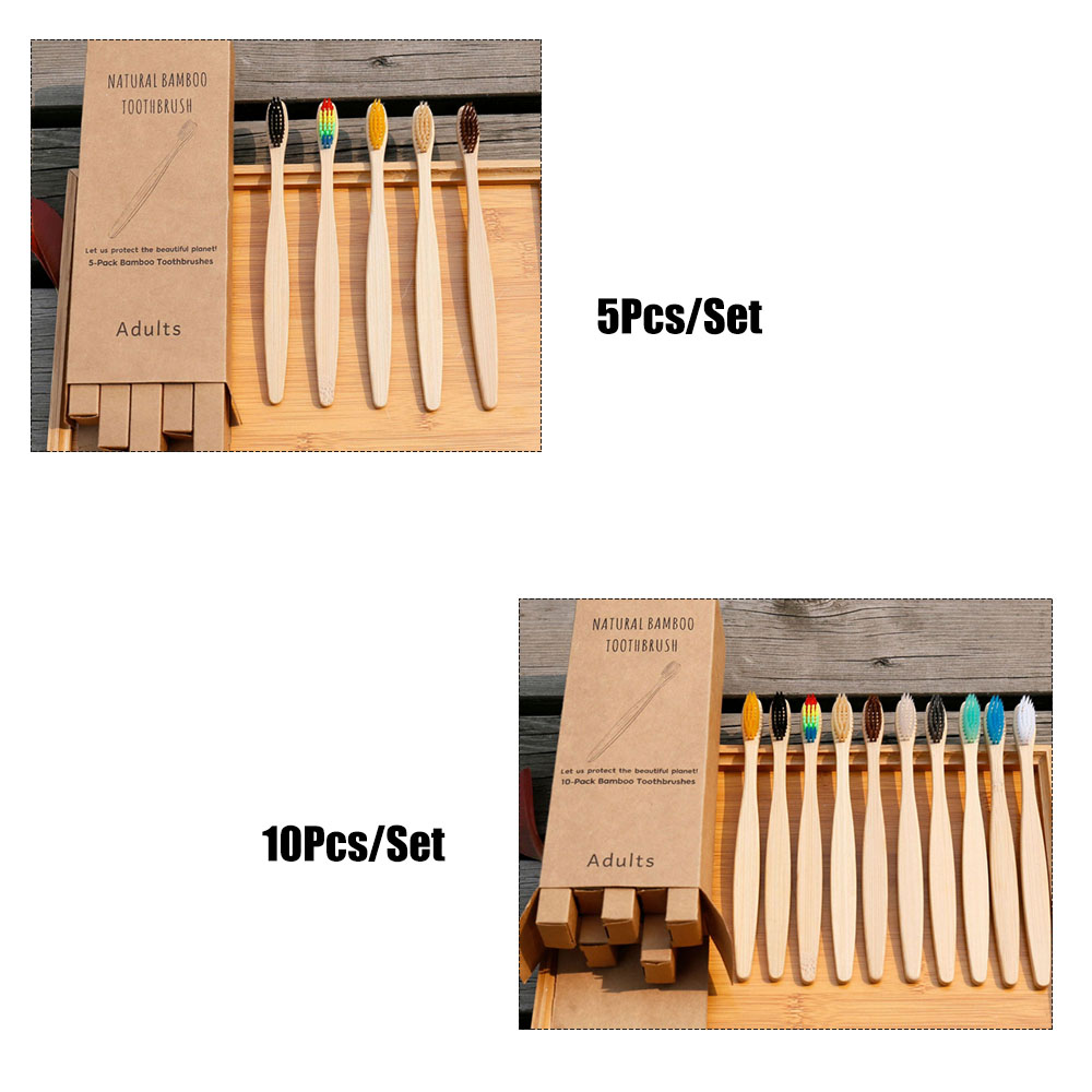 Bộ Bàn chải đánh răng bằng tre tự nhiên