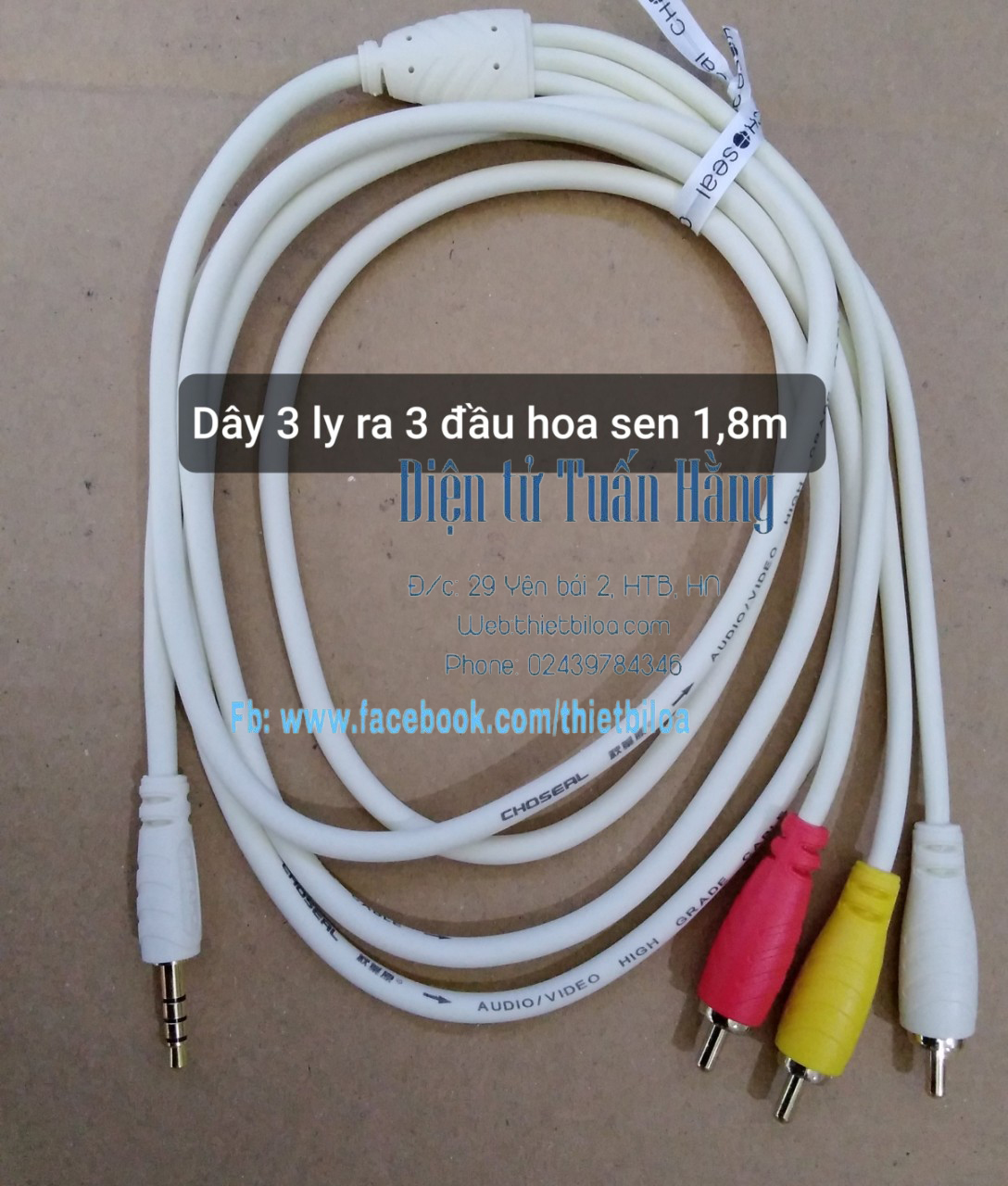 Dây 3 ly RA 3 đầu hoa sen 1,8m