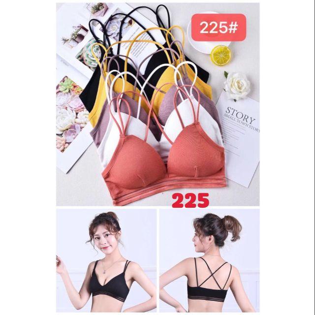 Áo bra tập cotton dây chéo 225