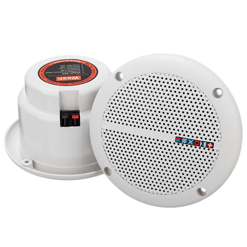 Aiyima 2 Âm Thanh Loa Âm Trần Chống Nước Đài Phát Thanh Loa Âm Thanh Thụ Động WEAH-400 4 Ohm 25W Tự Làm Cho Rạp Hát Tại Nhà Color: white