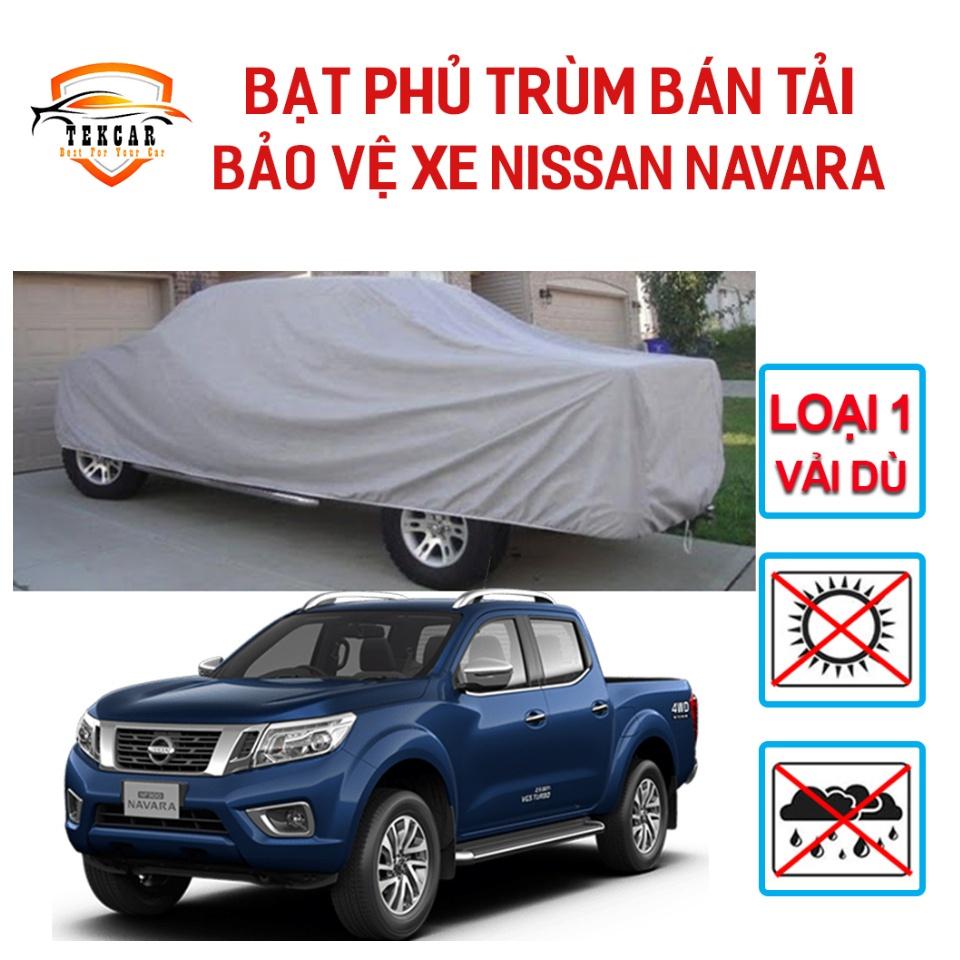 Bạt phủ xe ô tô bán tải Nissan Navara chất liệu vải dù Oxford cao cấp, bền bỉ , áo trùm 3 lớp xe bán