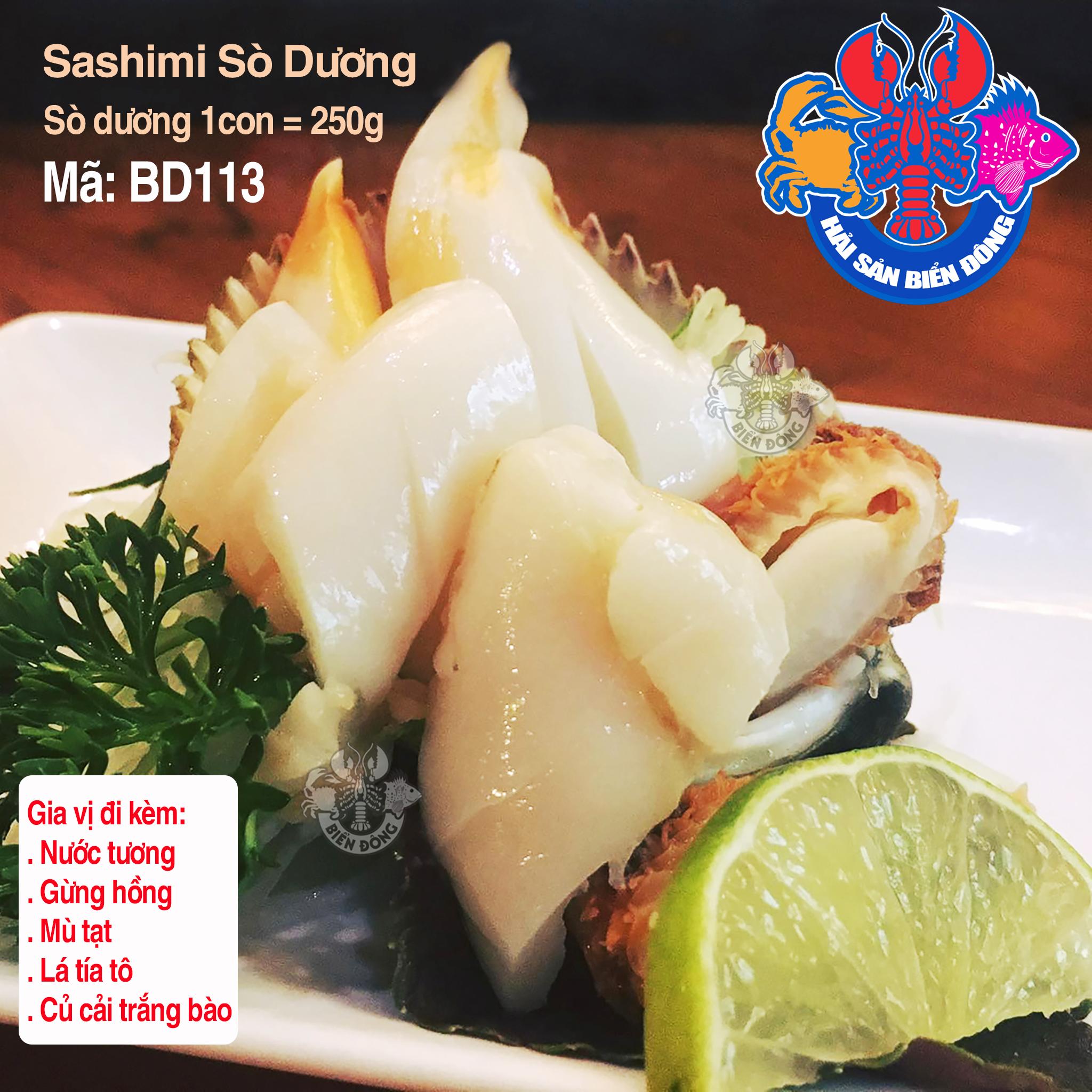 Mã 113_Sashimi Sò Dương 250g
