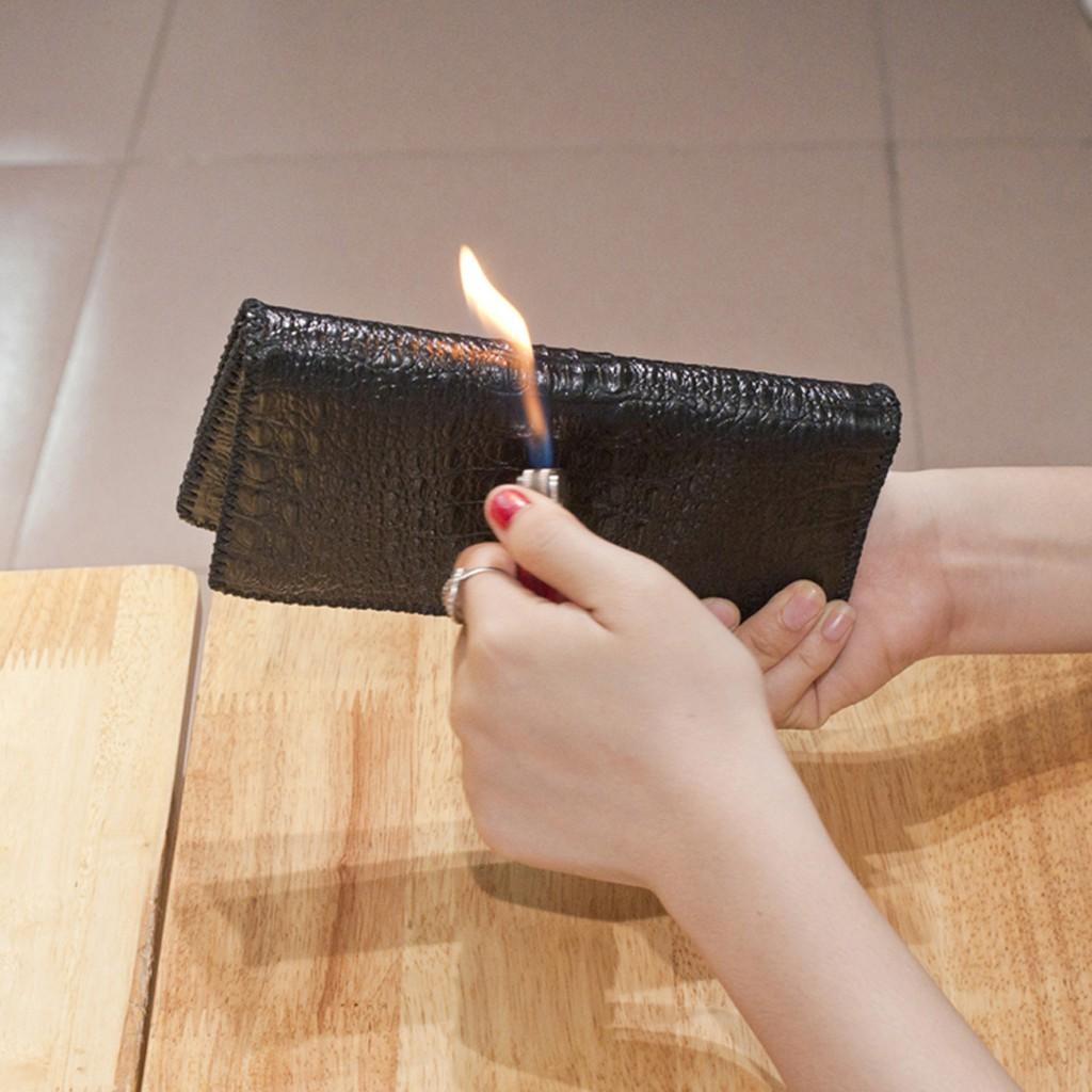 Ví da nam cầm tay vân cá sấu đen đẳng cấp - GV489