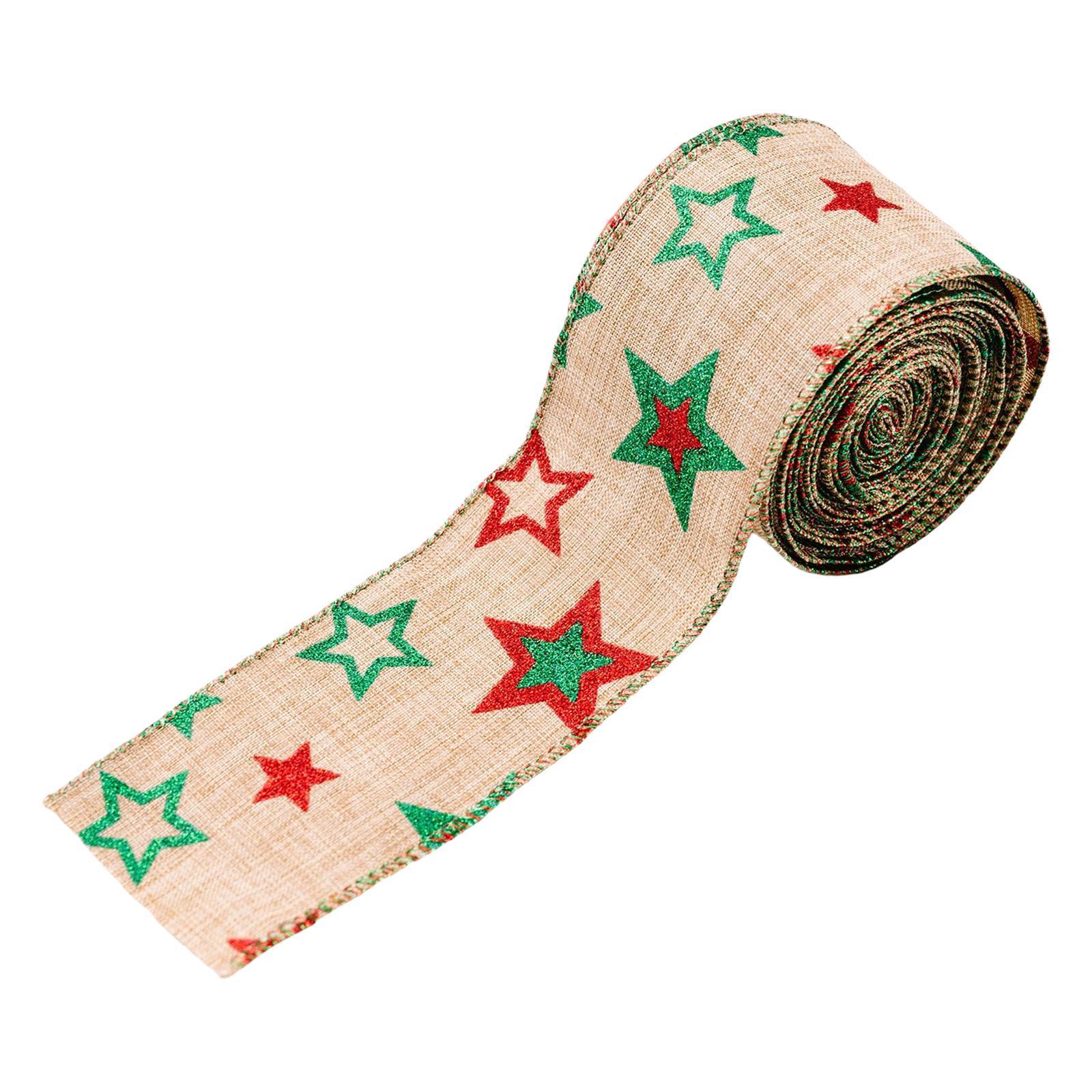 197x2.4inch Christmas Ribbons Gift Wrapping Ribbon Decoration Decorating