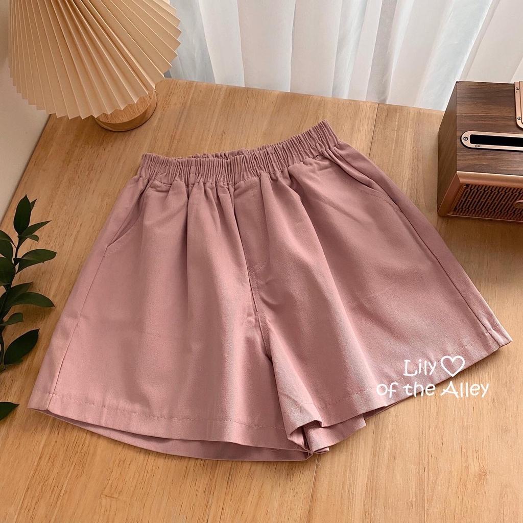 Quần short kaki trơn cạp chun