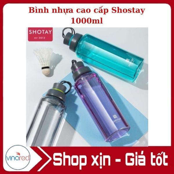 Bình đựng nước nhựa Shostay - Bình đựng nước có vòi thể thao Shotay dung tích 1L có khay lọc, an toàn tiện lợ