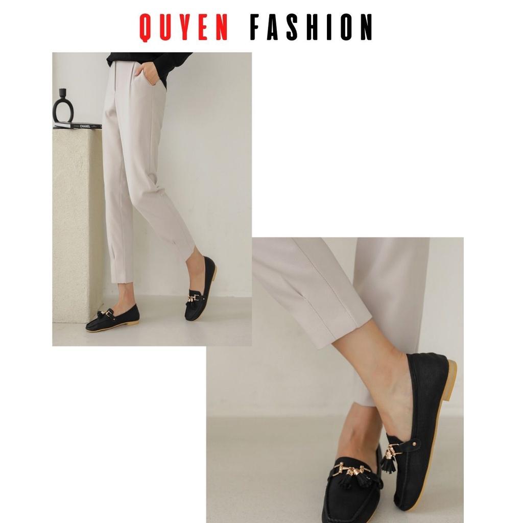 Quần Âu Công Sở Nữ Thời Trang Quyên Fashion, Dáng Côn Đứng Xếp Li Gấu QQM127