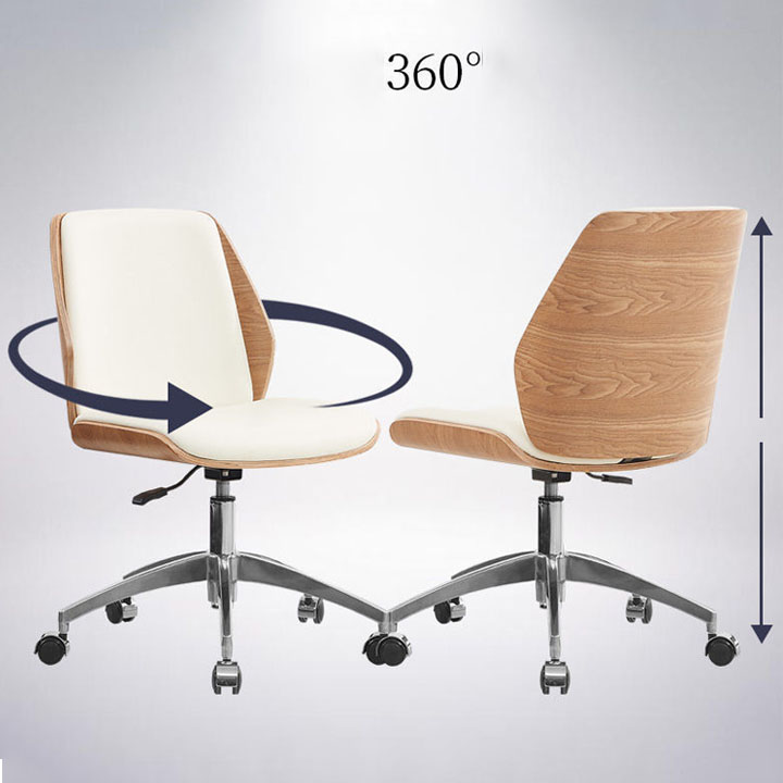 Ghế Giám Đốc Văn Phòng Xoay 360 Độ Bọc Da Lưng Ốp Gỗ Sang Trọng - Ghế Lãnh Đạo Cao Cấp sang trọng GHP031 Giao màu ngẫu nhiên