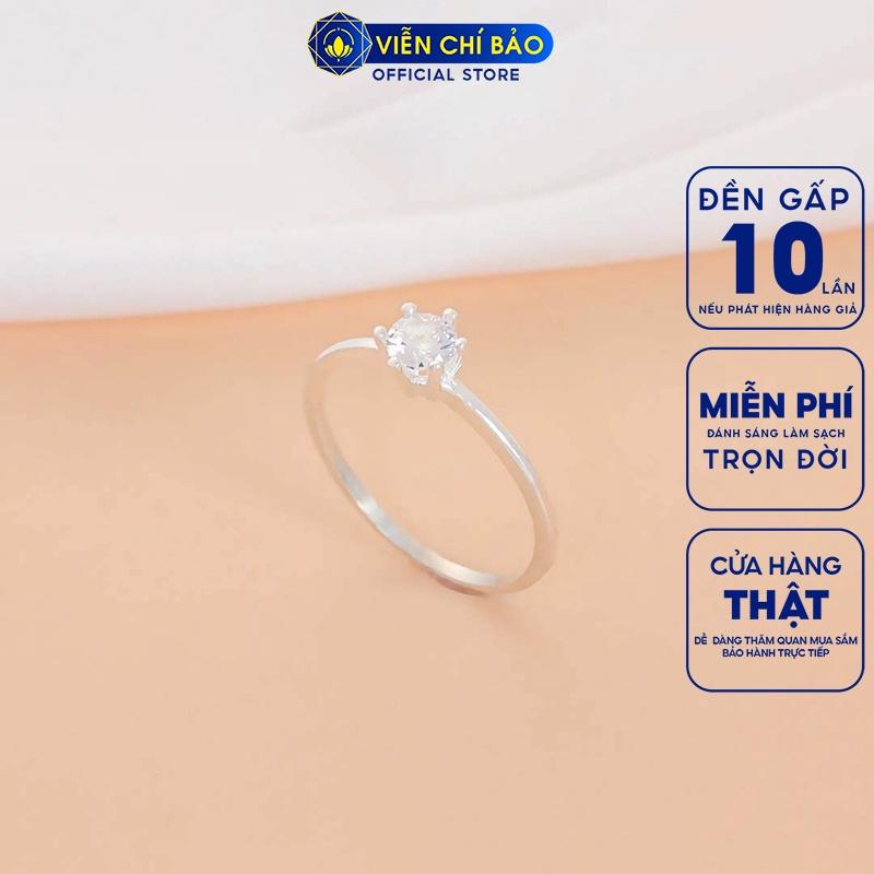 Nhẫn bạc nữ mặt đá nhỏ chất liệu bạc S925 thời trang phụ kiện trang sức nữ Viễn Chí Bảo N400539