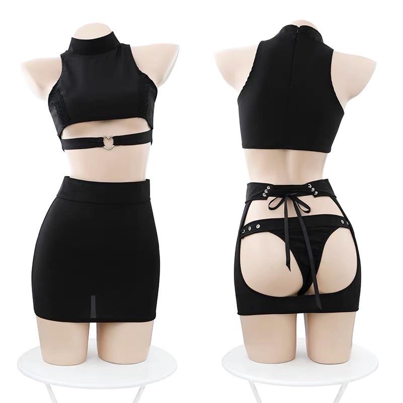 FM7880 - Set Váy Cut-out Gợi Cảm Đũng Không Đáy Phá Cách Cá Tính