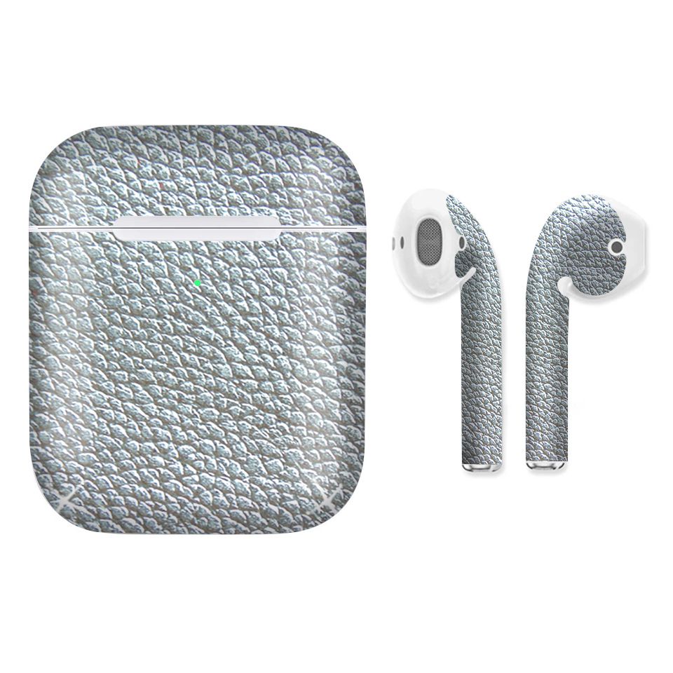 Miếng dán skin chống bẩn cho tai nghe AirPods in hình Vân Da - Da026 (bản không dây 1 và 2)