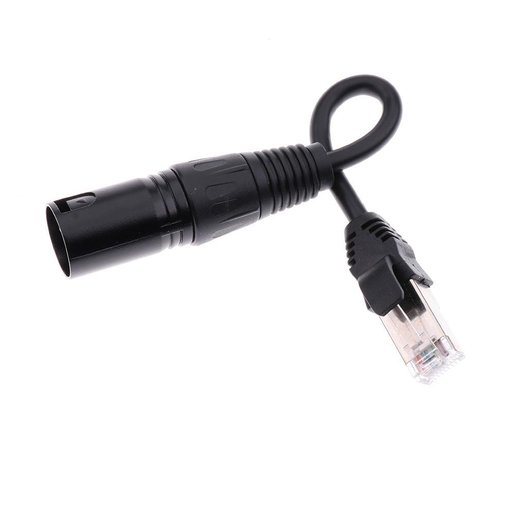 15cm XLR 3 Pin Male To RJ45 Female Network Connector Adapter Converter Cable + 15cm XLR 3 Pin Male To RJ45 Male Network Connector Adapter Converter Cable