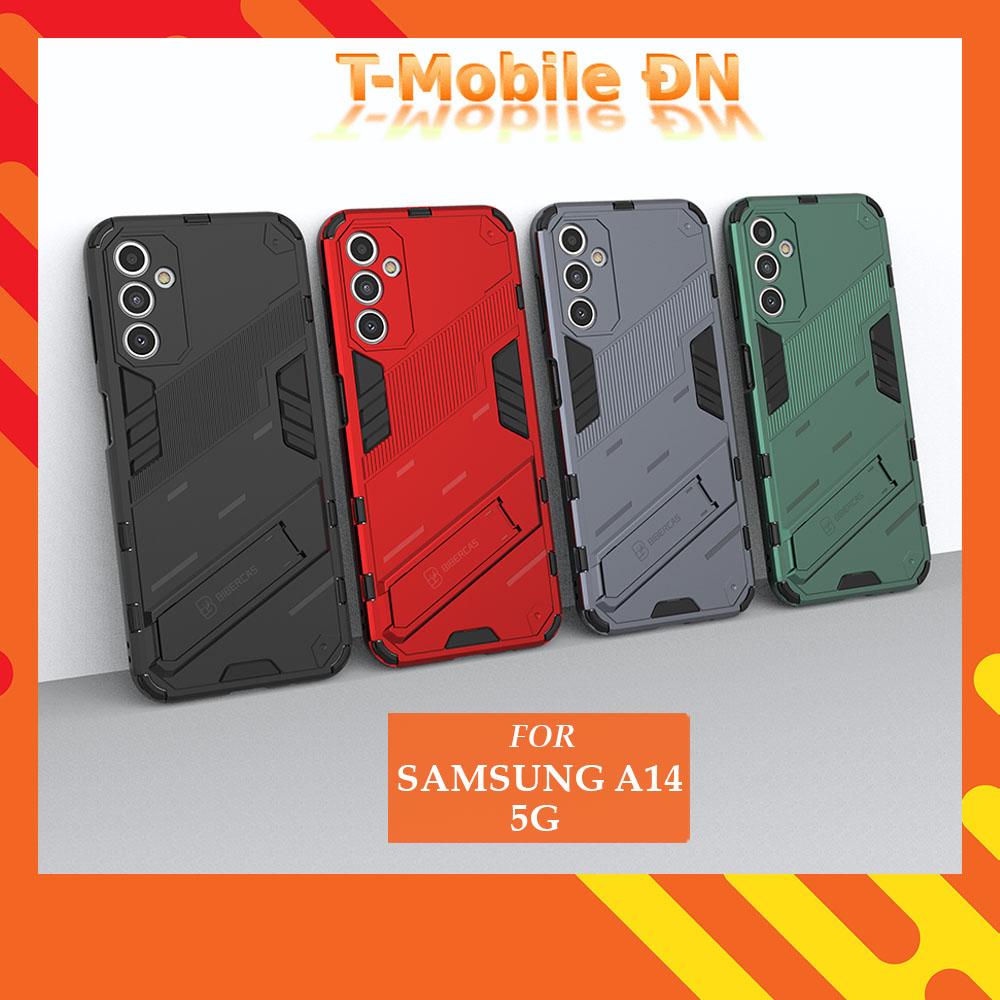 Ốp lưng cho Samsung A14 4G 5G, Ốp chống sốc Iron Man PUNK cao cấp kèm giá đỡ cho Samsung A14 5G