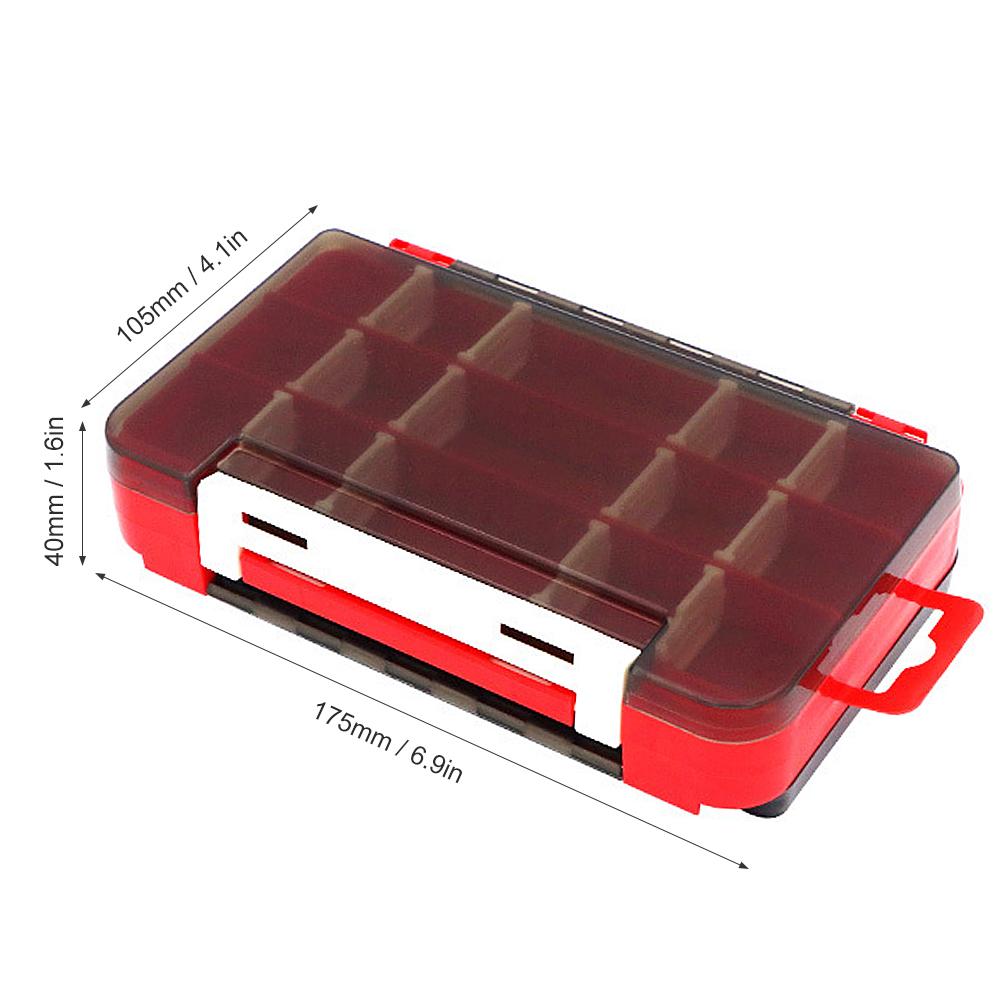 Double Sided Bait Box Lures Organizer Fishing Tackle Container
