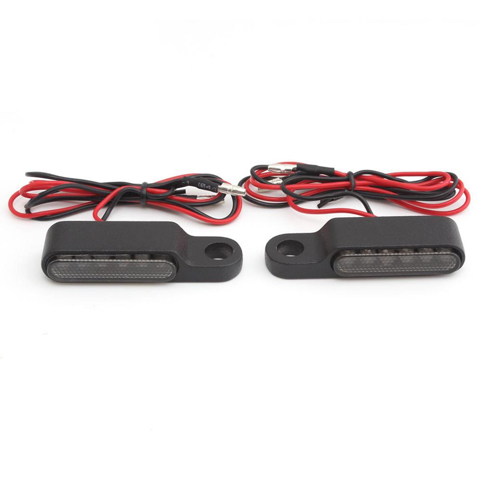 2pcs LED  Indicator Blinker DC 12V Amber for Cruiser - black