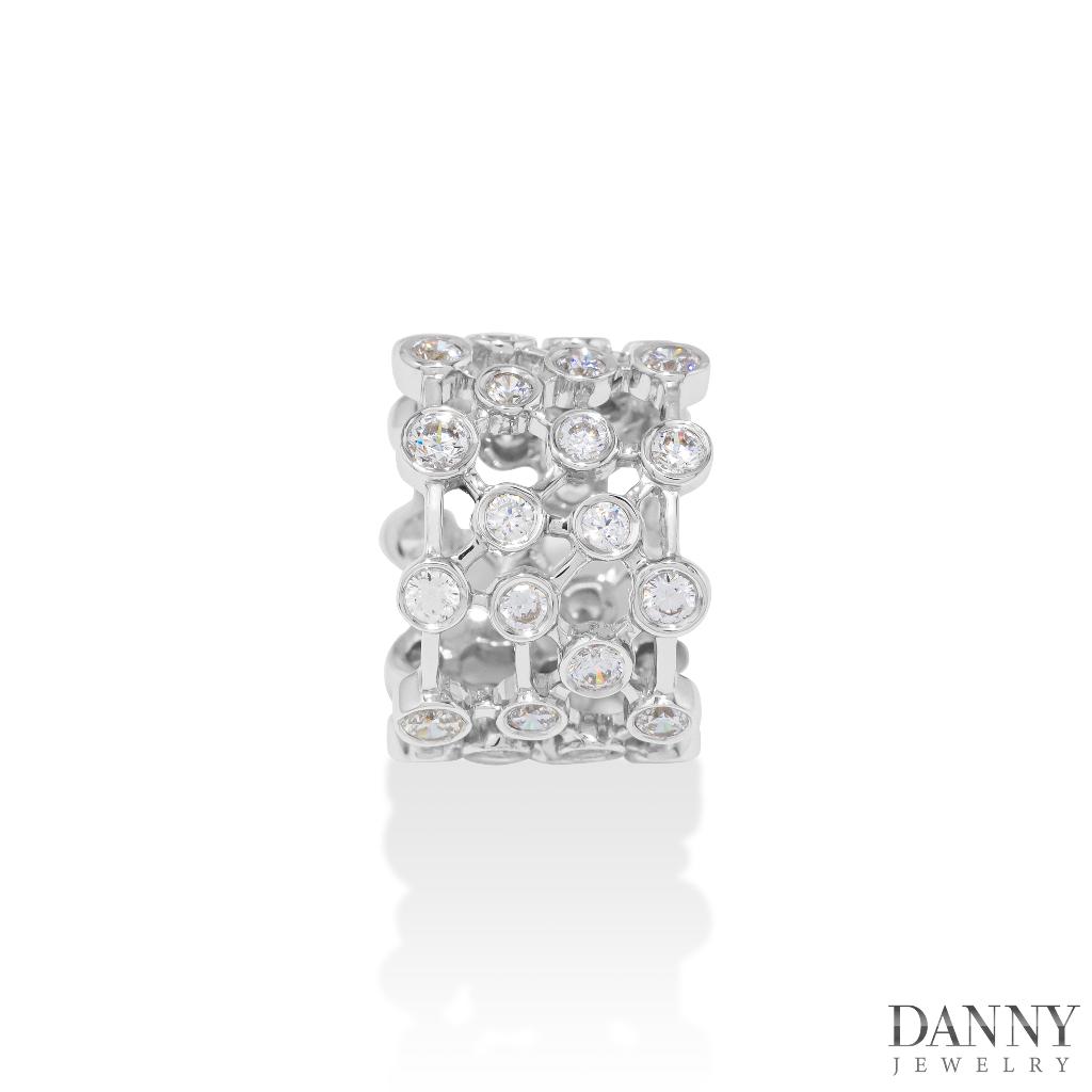 Nhẫn Nữ Danny Jewelry Bạc 925 Đính Đá CZ Xi Rhodium SPLRA724A - Ni 10