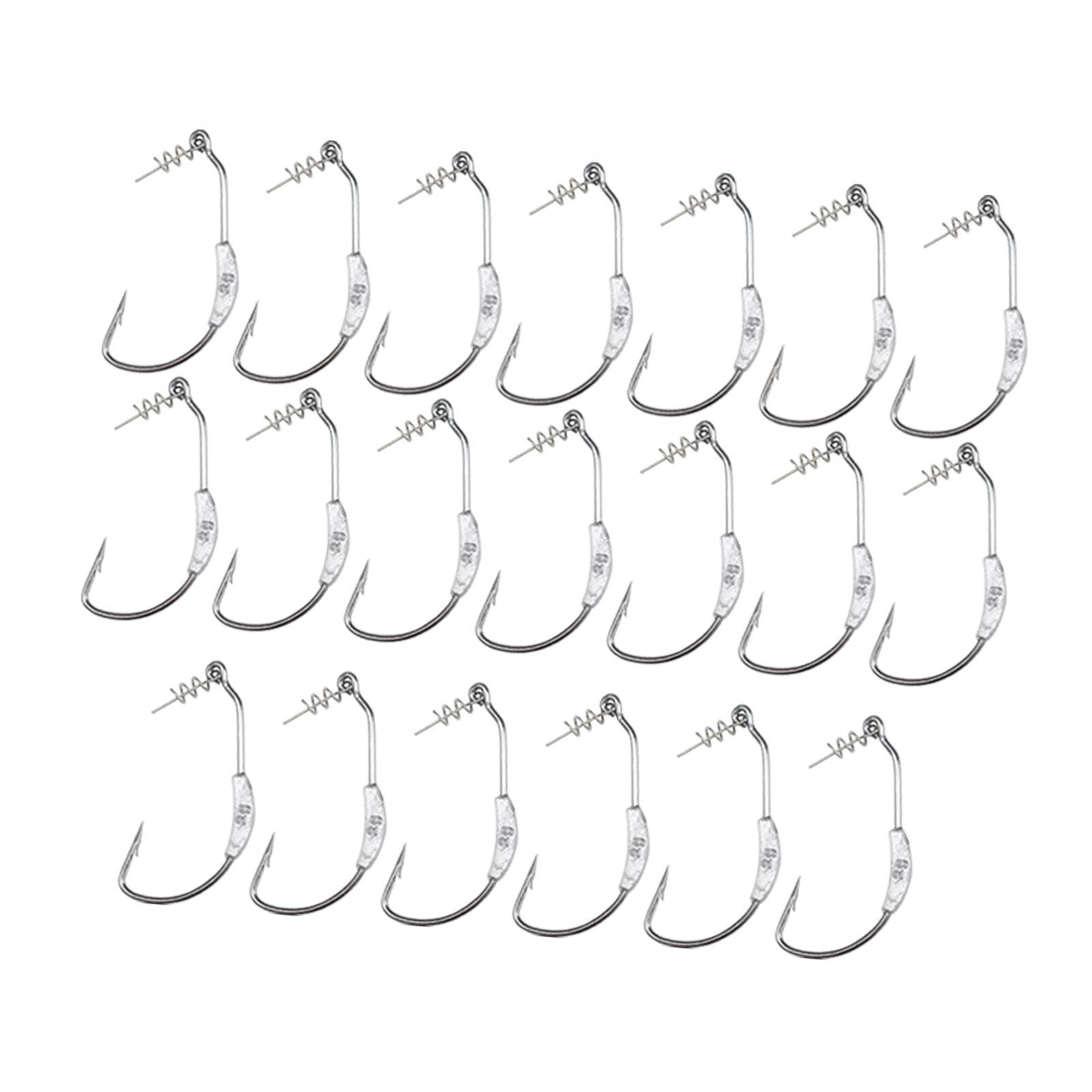 20x Fishing Hooks Catfish Hooks Fish Hooks Carbon Steel Hooks Weighted Hooks