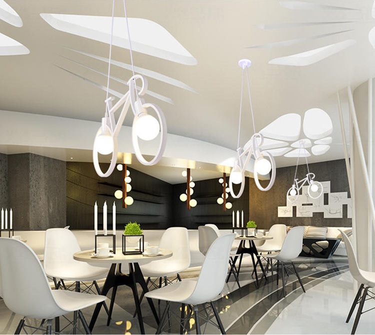 Đèn Thả Trần Khung Sắt Xe Đạp - Decor Trang Trí Căn Phòng - Chưa Gồm Bóng