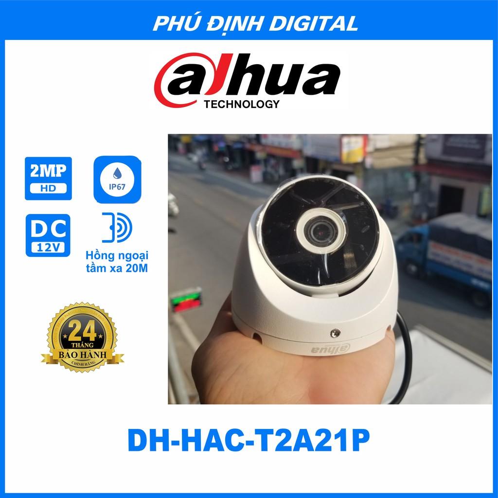 Camera HDCVI 2MP Dahua mã DH-HAC-T2A21P - Hàng Chính Hãng