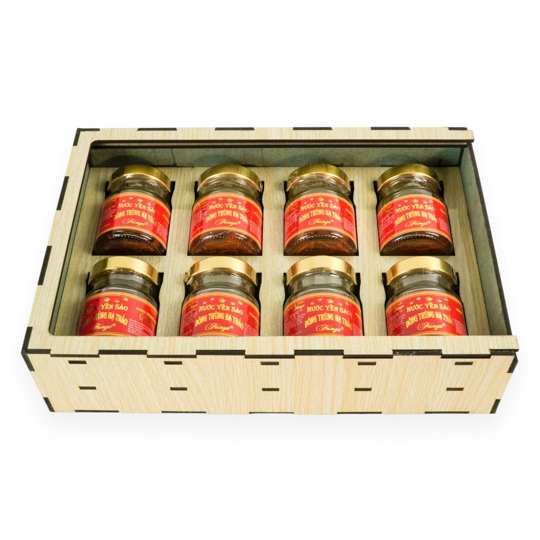 Yến Sào Đông Trùng Hạ Thảo FUNGI Hộp 8 Hũ x 70ml, 15% Yến, 15% Đông Trùng