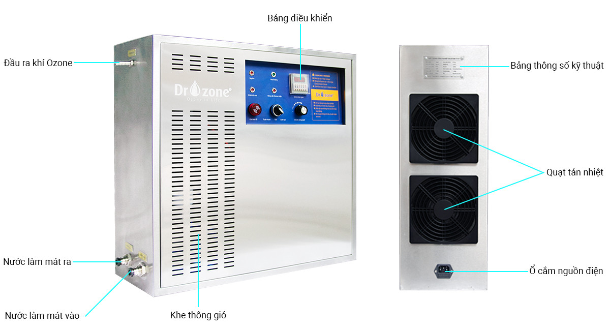 Máy ozone công nghiệp HSVN Dr.Ozone D-10S - Hàng chính hãng