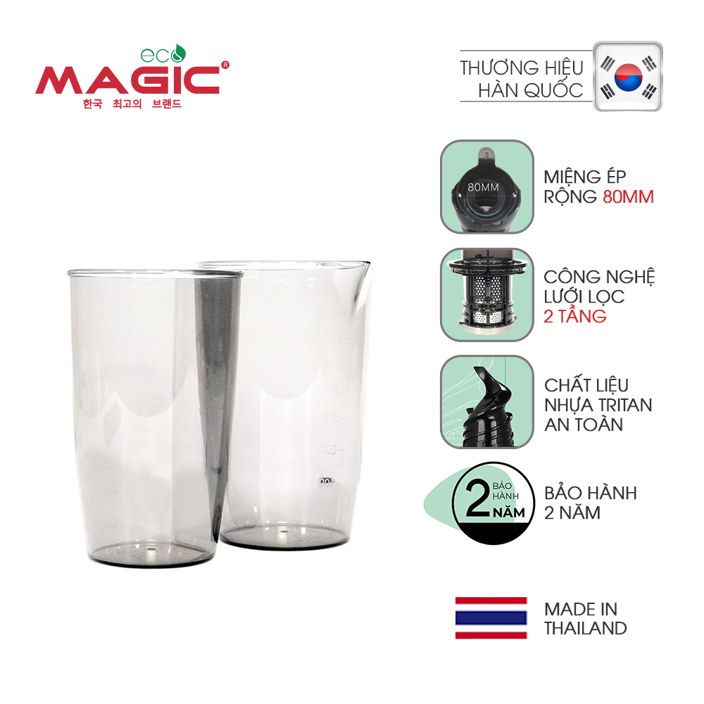 Máy ép tốc độ chậm miệng rộng thế hệ mới Magic Eco AC-139 - Hàng chính hãng