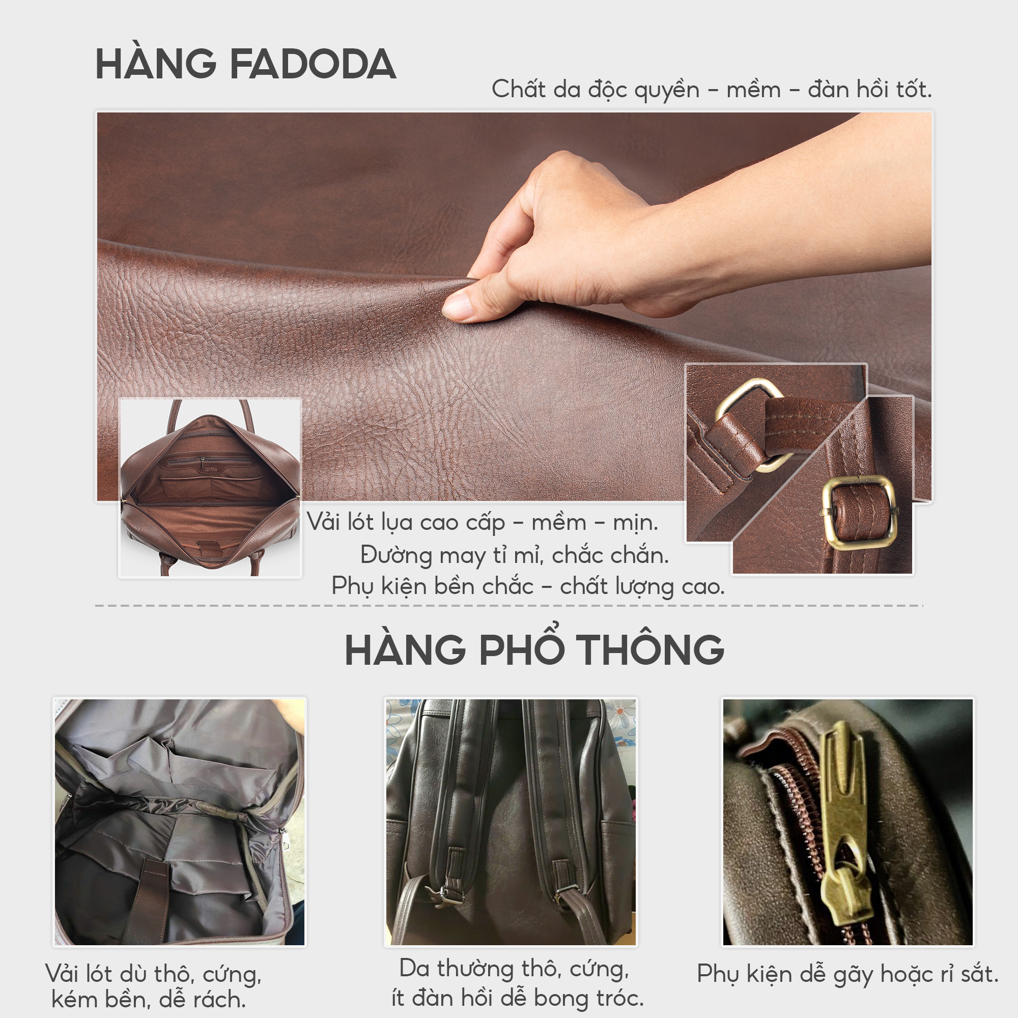 CẶP DA NAM CÔNG SỞ ĐA NĂNG FADODA FCD303