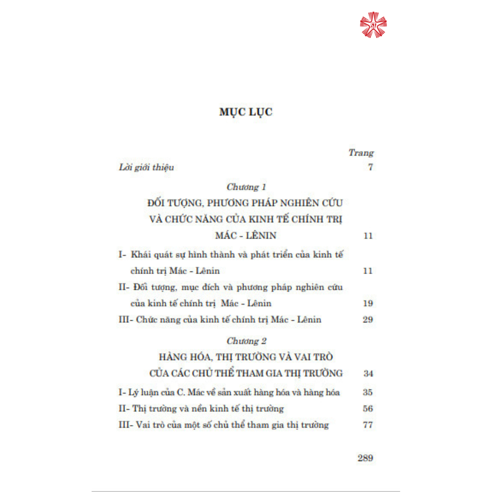 Giáo Trình Kinh Tế Chính Trị Mác - Lê Nin (Dành cho bậc đại học hệ không chuyên lý luận chính trị)