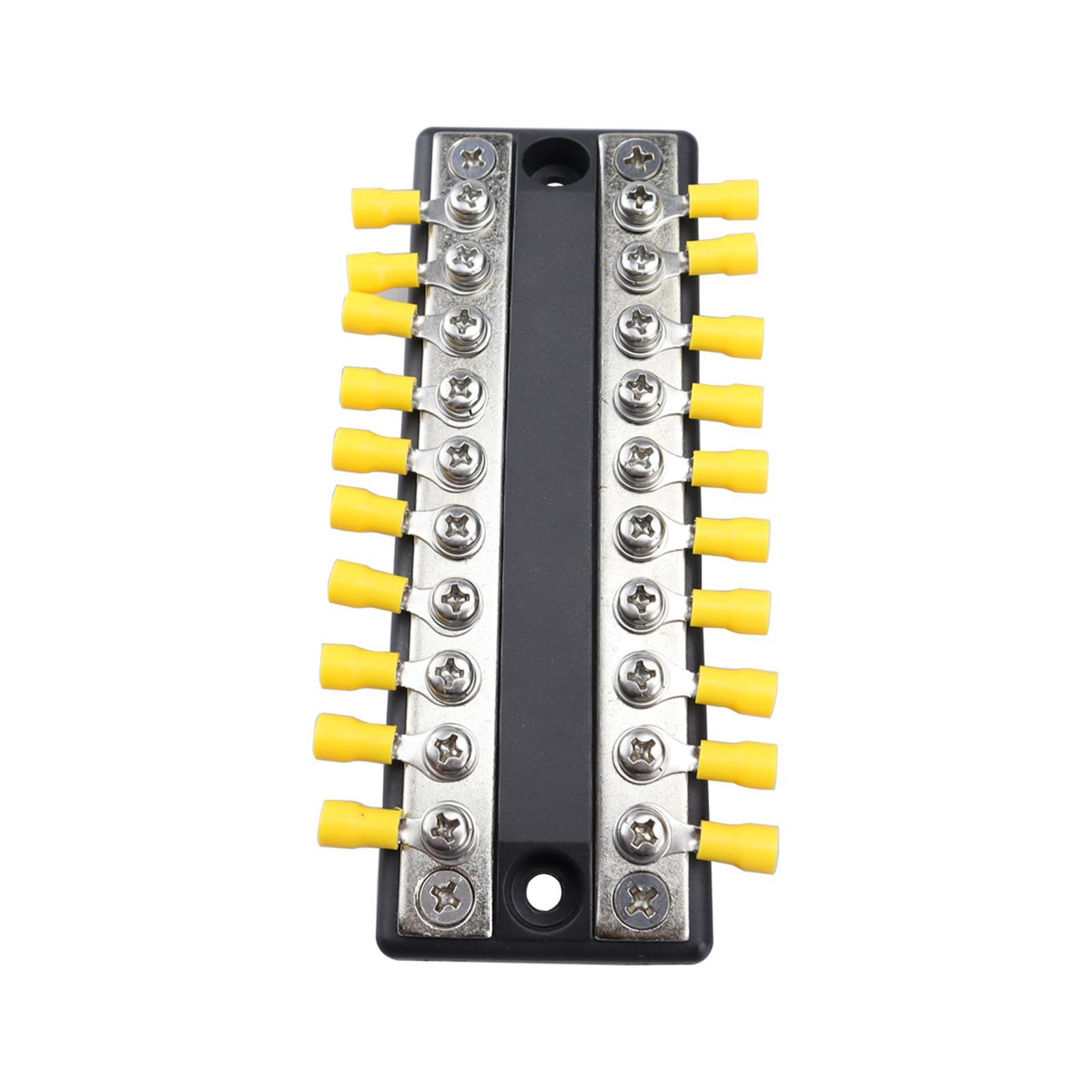 Terminal Block Dual Row Screw Terminal Strip for Vehicles Automotive RV