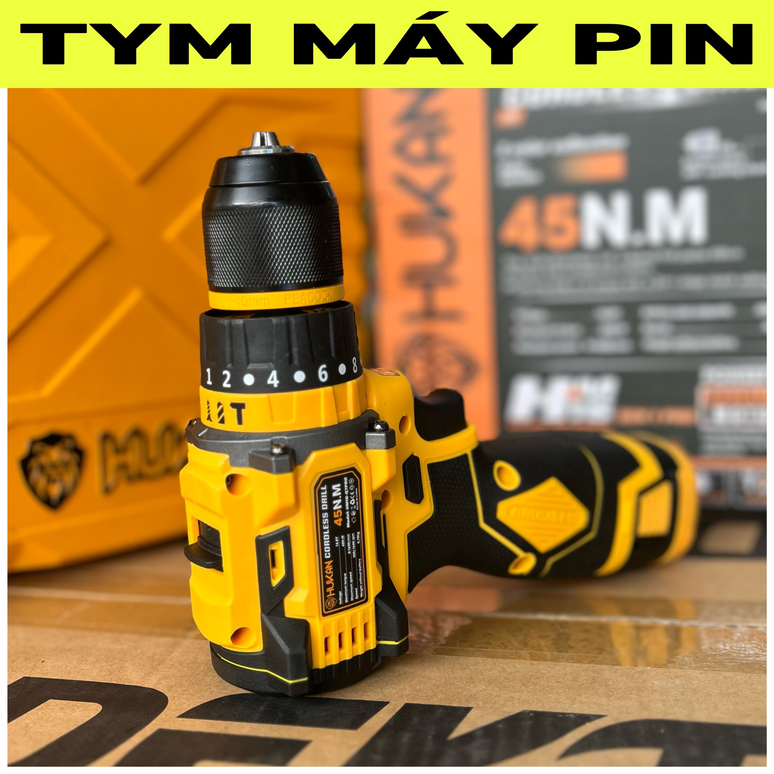 Bộ Máy Khoan Bắt Vít Pin 16.8V Hukan HM16-Q7PRO – TYM MÁY PIN