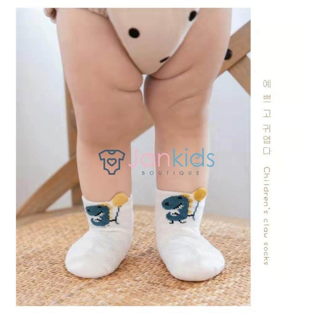 Set 5 đôi tất lưới cotton ROBIBABI thoáng khí mềm mịn cho bé mẫu mới nhất 2021 (sơ sinh - 3 tuổi)